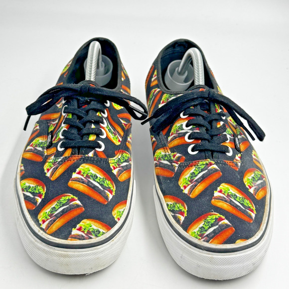 VANS Late Night Hamburger Burger Shoes MENS Size 11 Black Skateboard Sneakers - Picture 5 of 11
